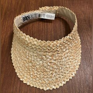 Beach Riot women’s woven straw visor excellent condition adjustable